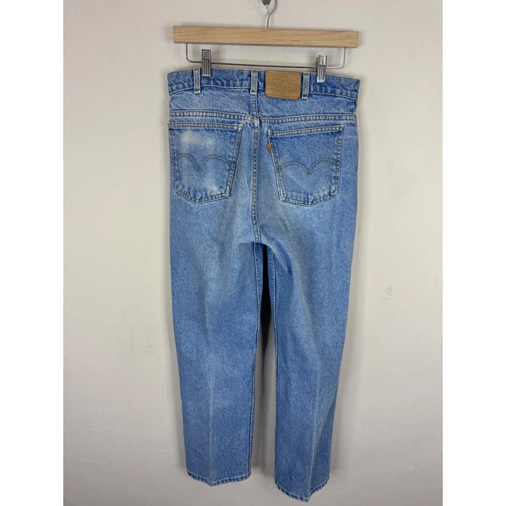Vintage Levis 619 Orange Tab Jeans Mens fits 32X28 Light Wash Canada Denim - Picture 2 of 11
